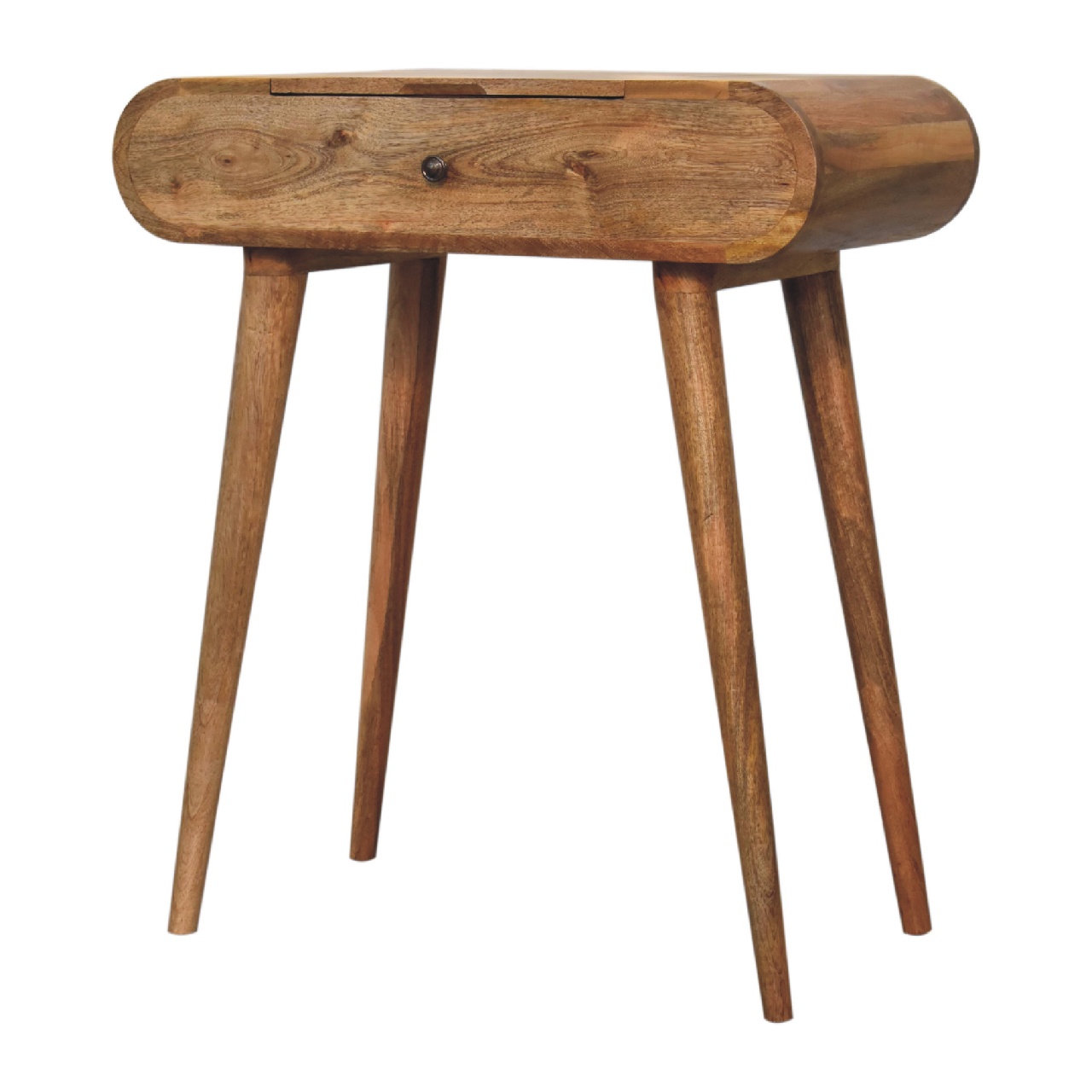 Mini Oak-ish Round Dressing Table - Image 3