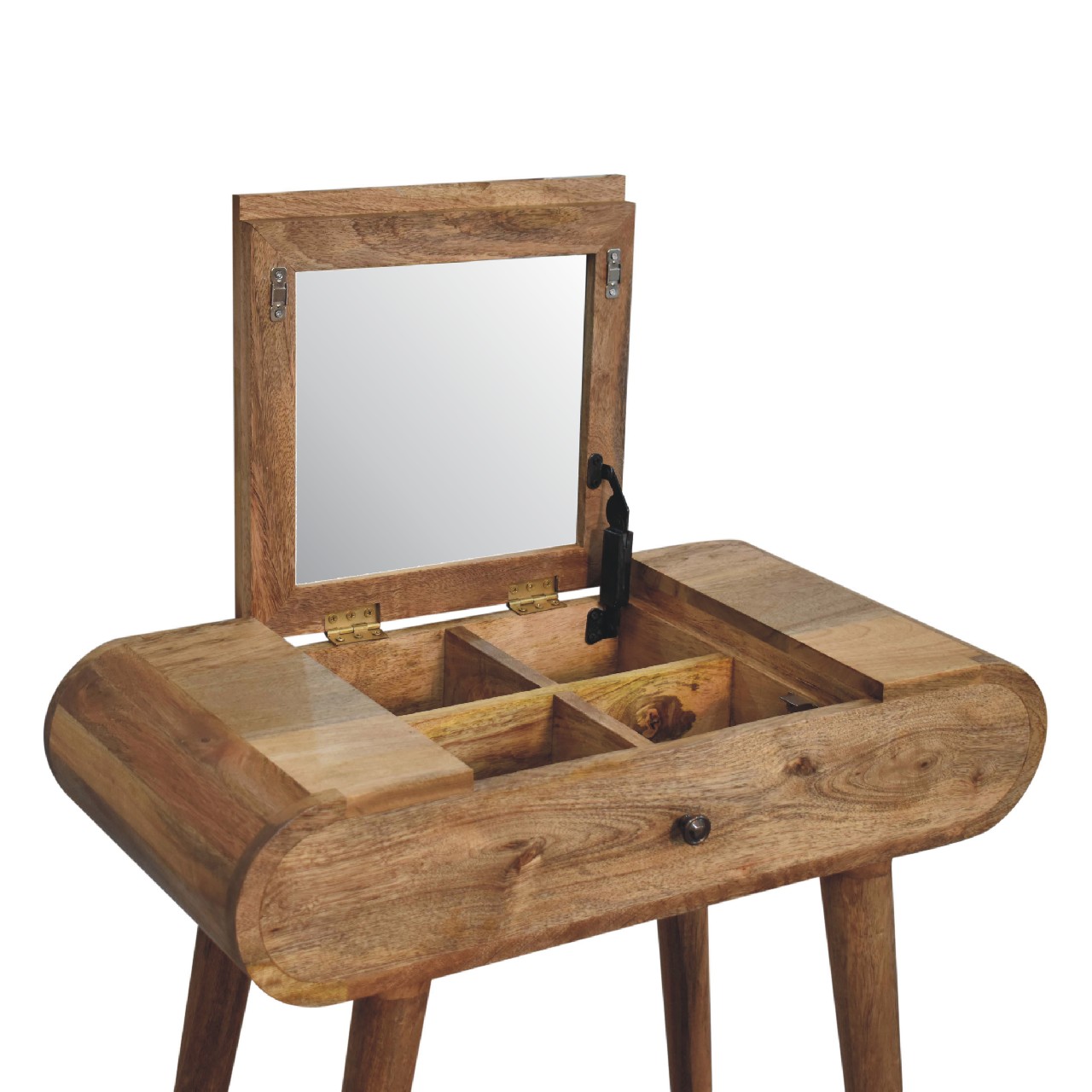 Mini Oak-ish Round Dressing Table - Image 6