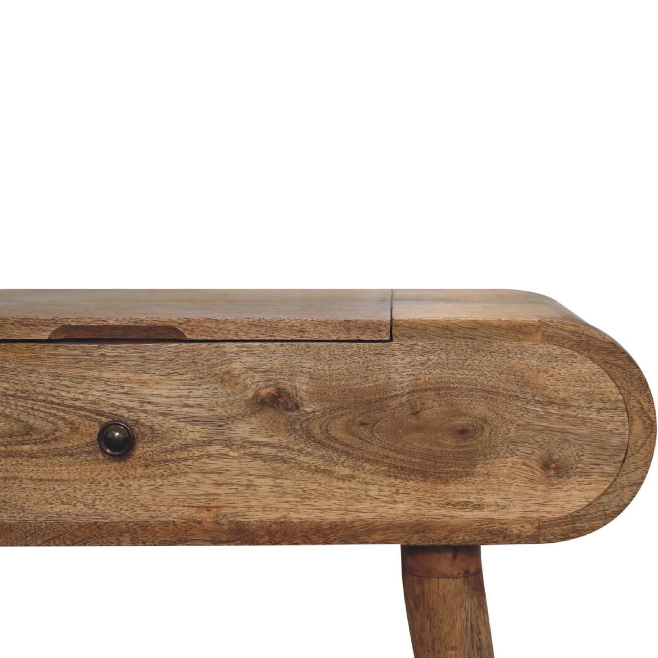 Mini Oak-ish Round Dressing Table - Image 7