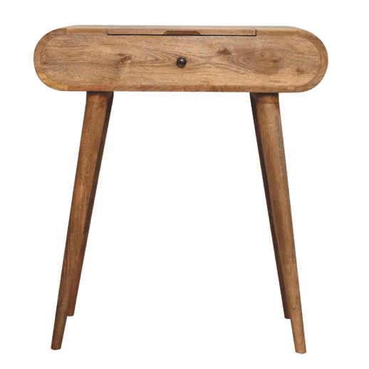 Mini Oak-ish Round Dressing Table - Image 10