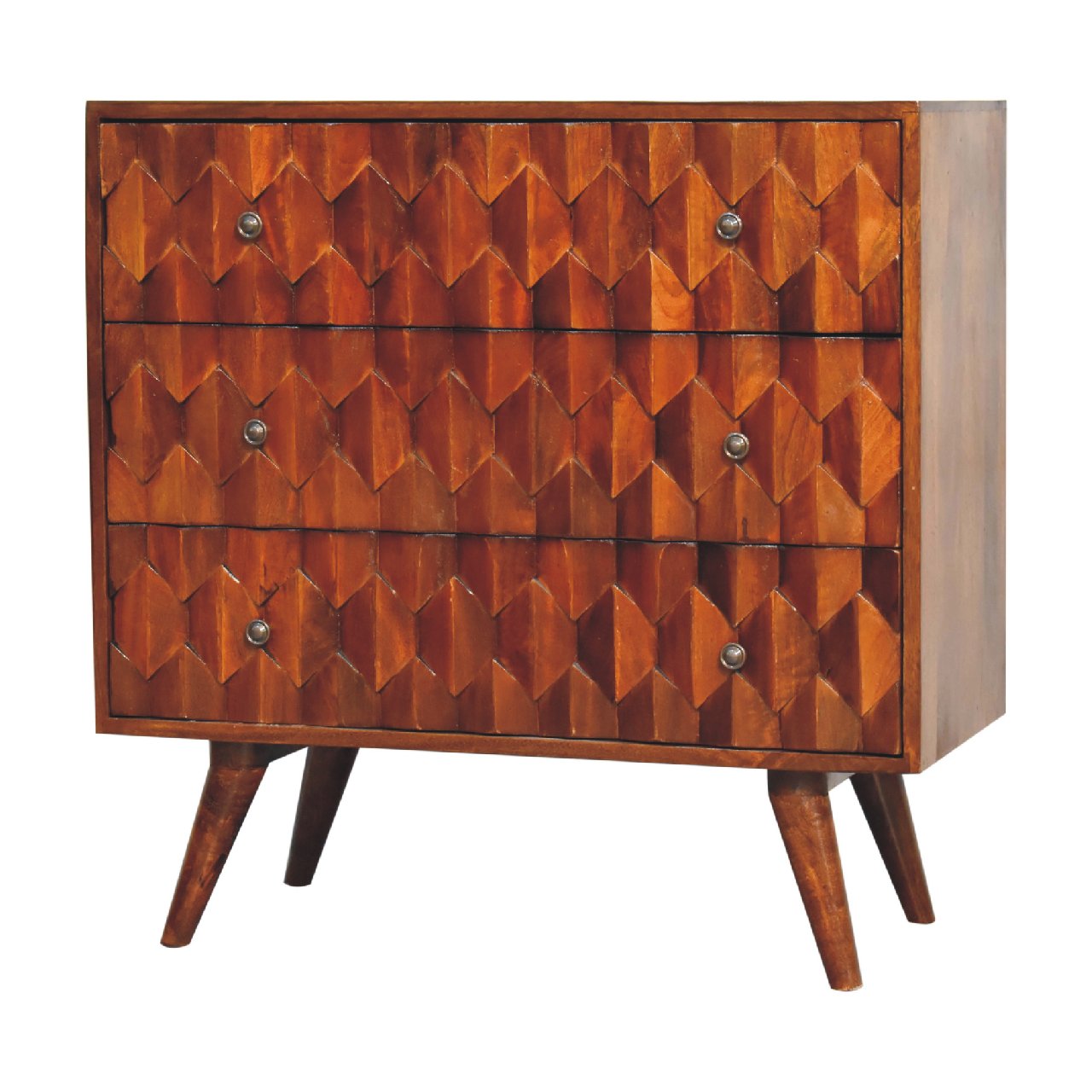 Pineapple Chestnut Carved Chest - Image 3