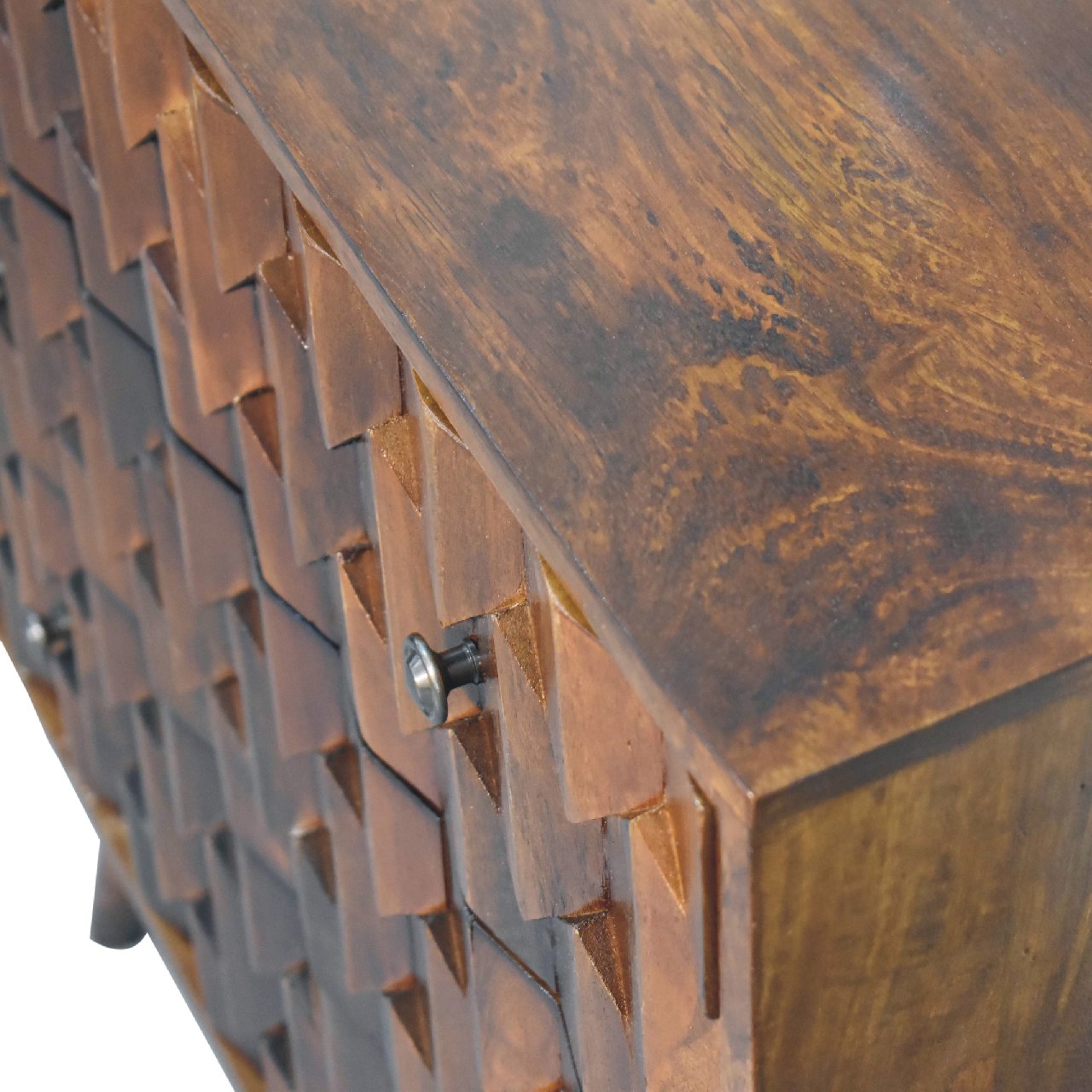 Pineapple Chestnut Carved Chest - Image 6