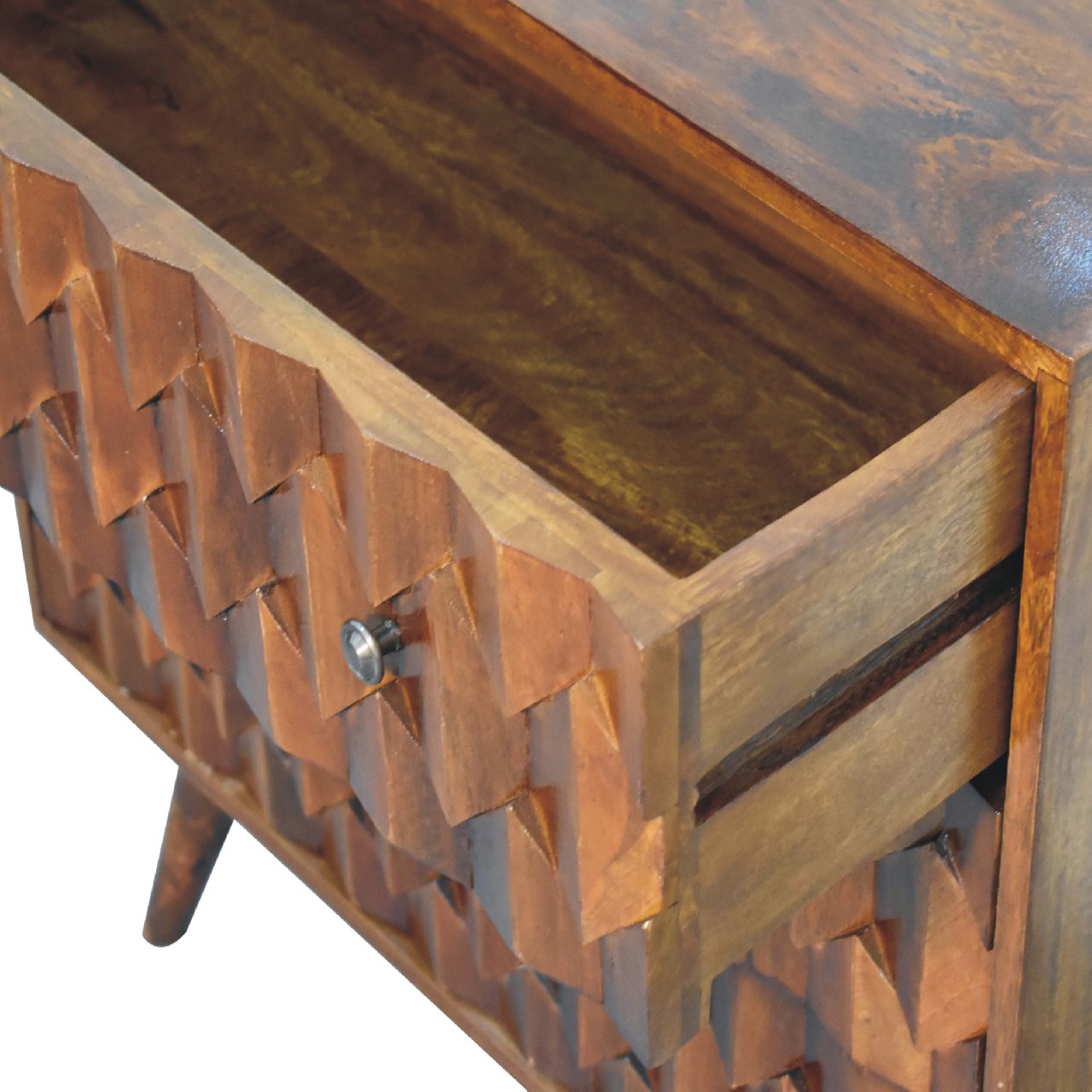 Pineapple Chestnut Carved Chest - Image 7