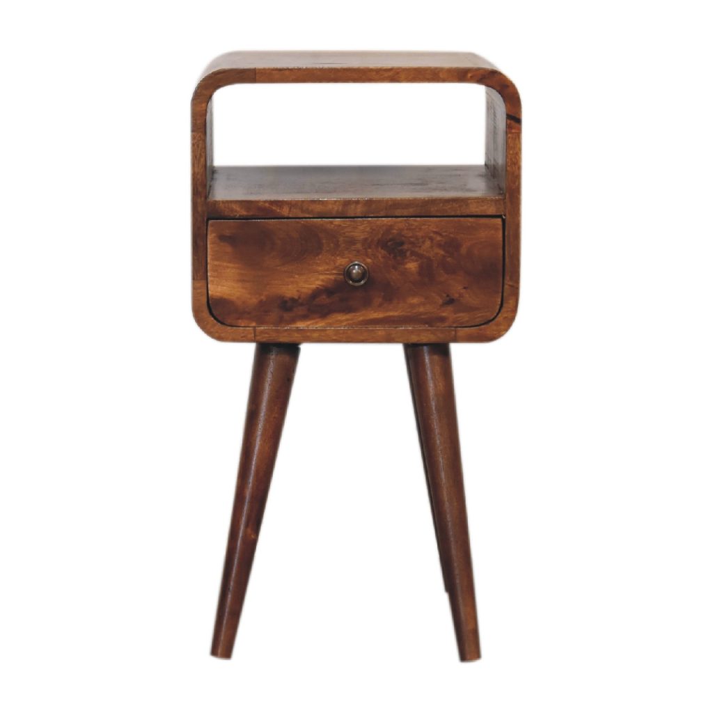 Canada Mini Chestnut Curve Open Nightstand Suppliers