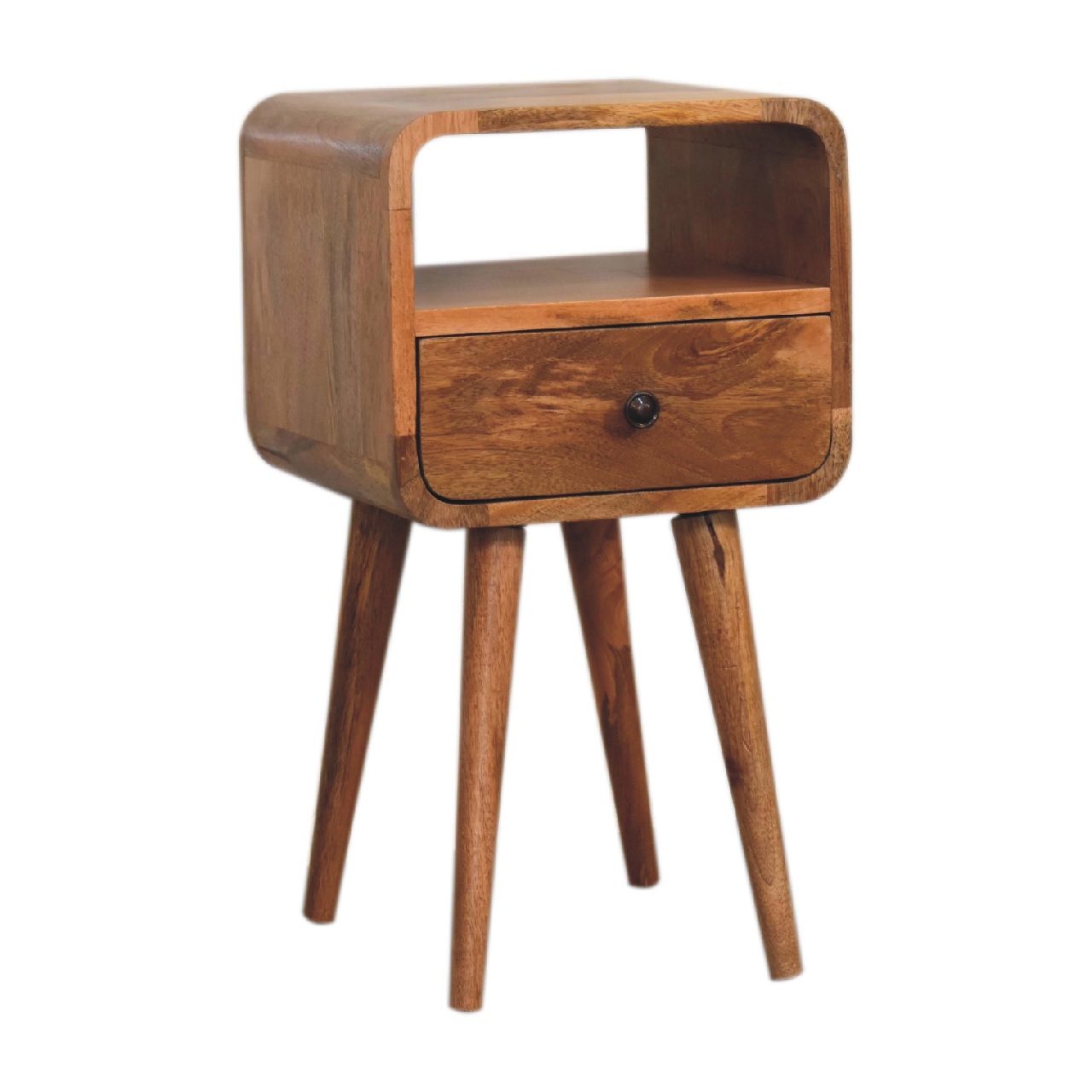 Mini Oakish Curve Open Nightstand - Image 3