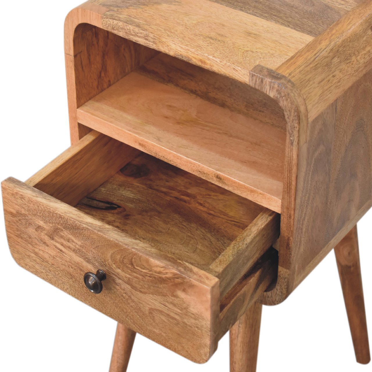 Mini Oakish Curve Open Nightstand - Image 8