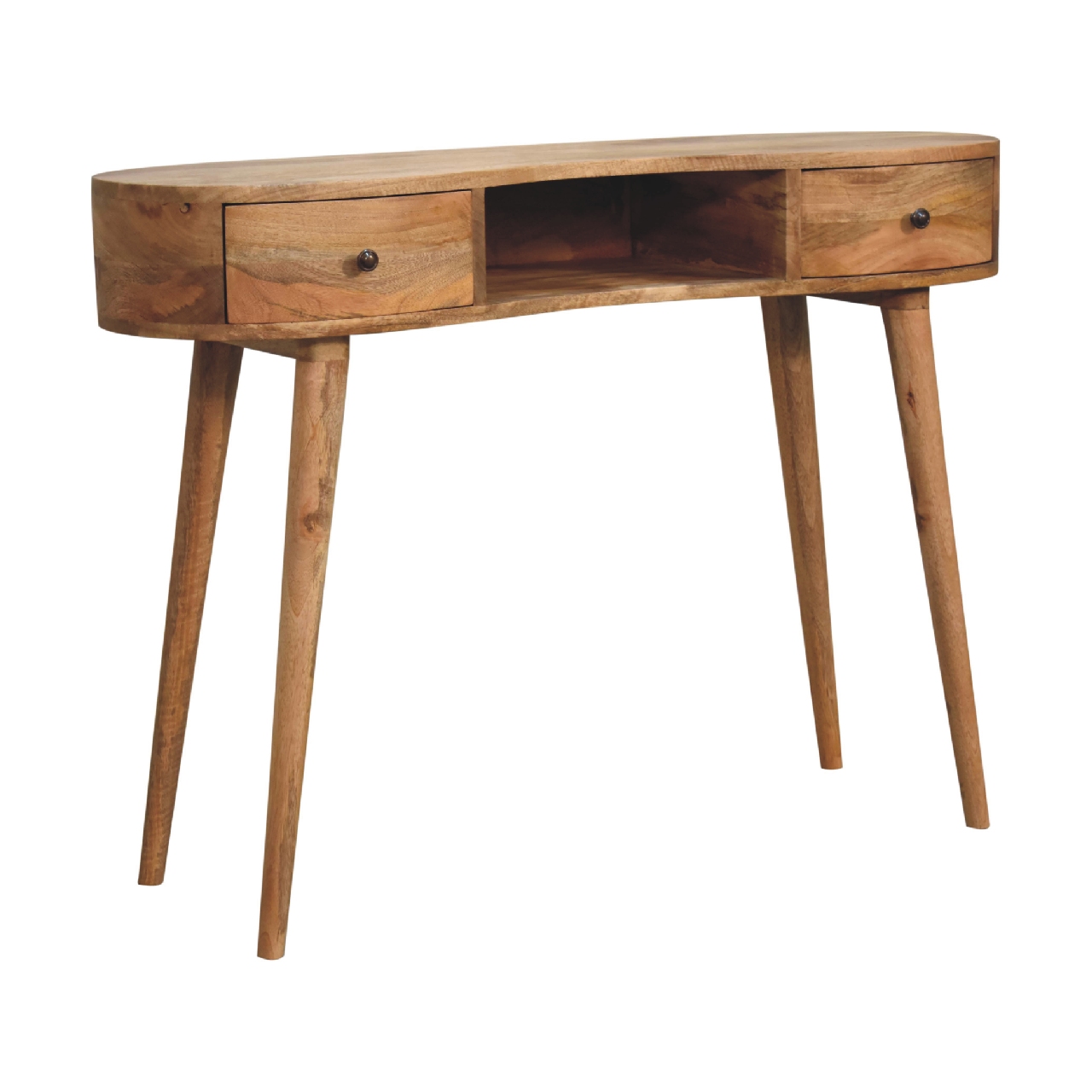 Oak-ish Wave Writing Desk - Image 3
