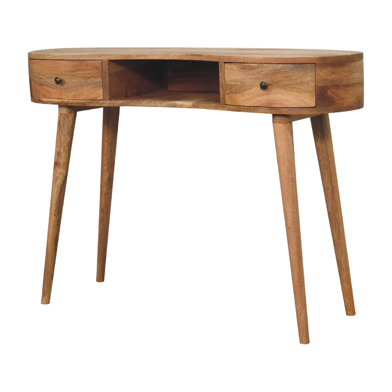 Oak-ish Wave Writing Desk - Image 4