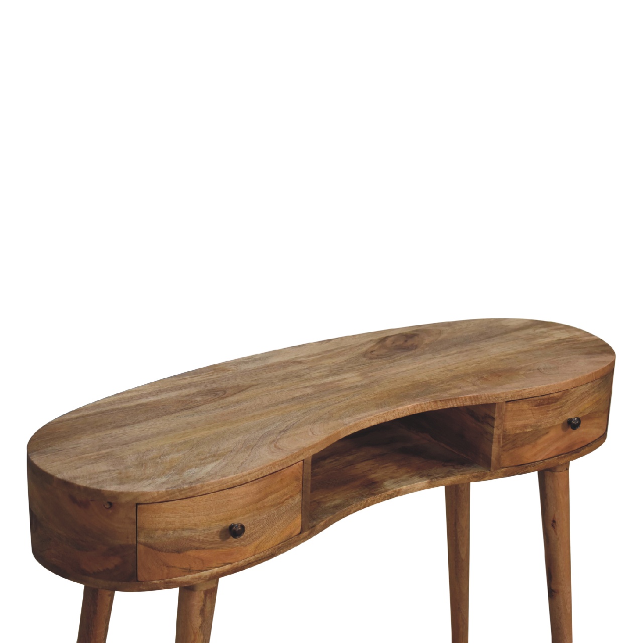Oak-ish Wave Writing Desk - Image 6