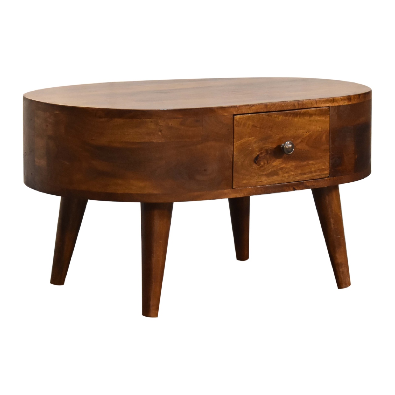 Mini Chestnut Rounded Coffee Table - Image 3