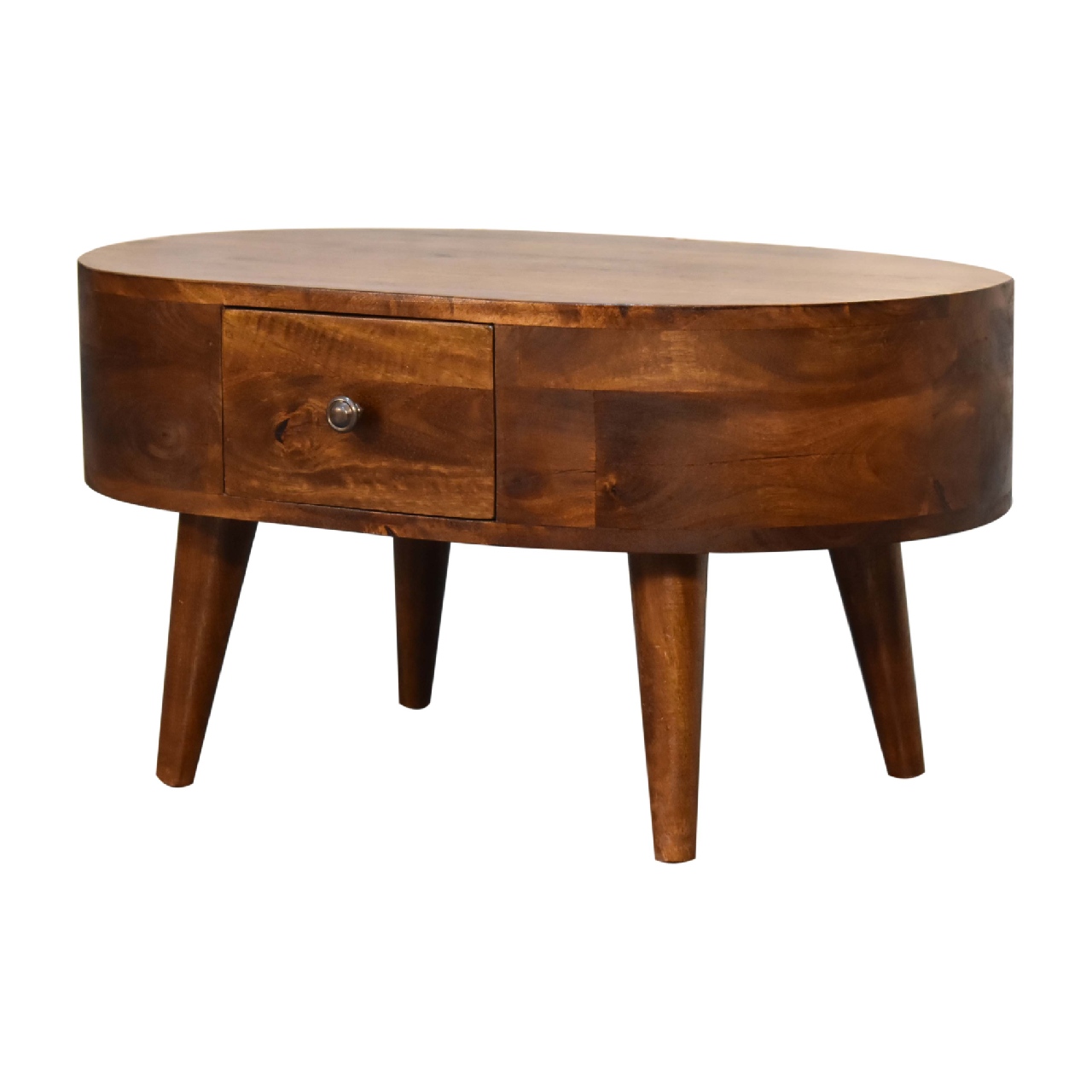 Mini Chestnut Rounded Coffee Table - Image 4