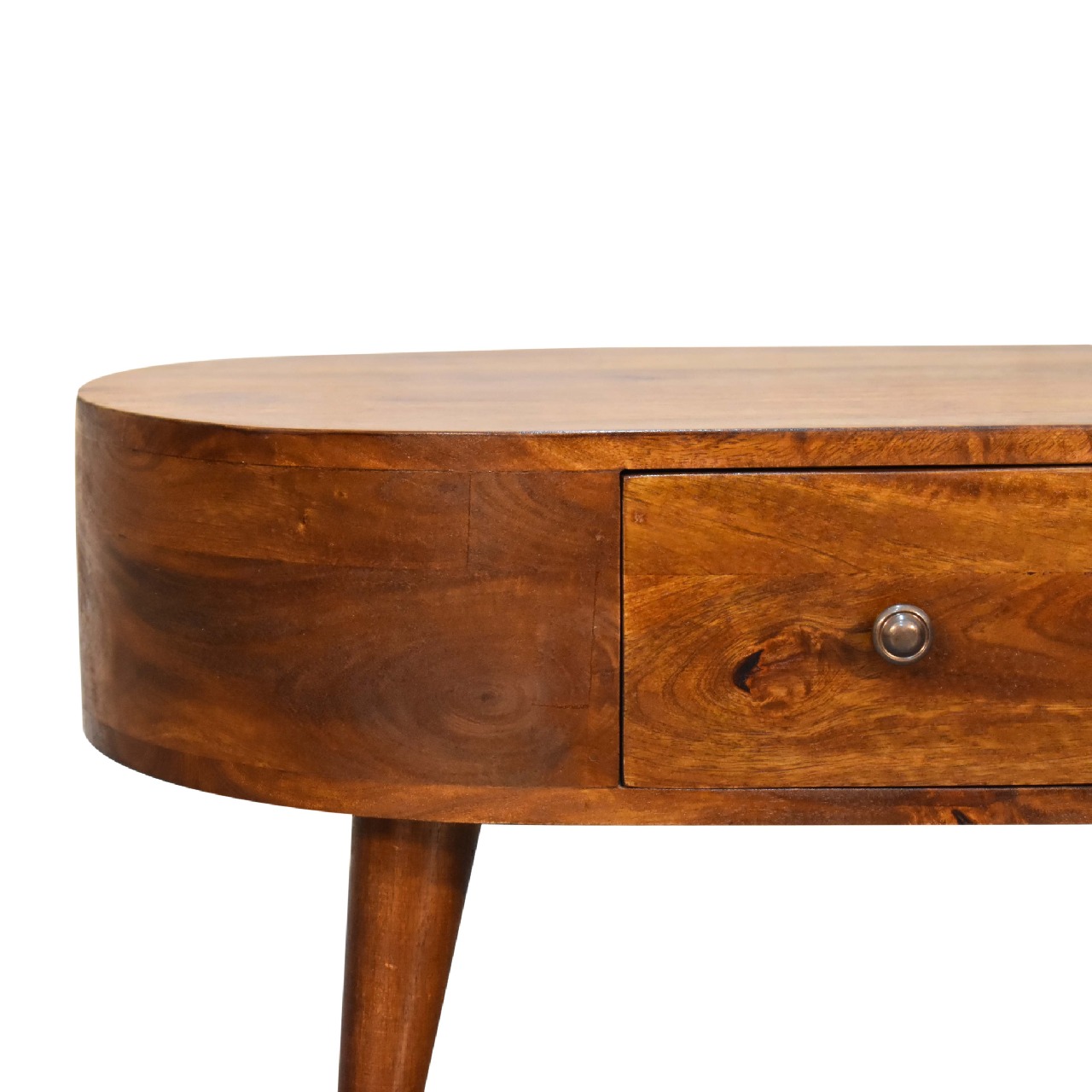 Mini Chestnut Rounded Coffee Table - Image 5