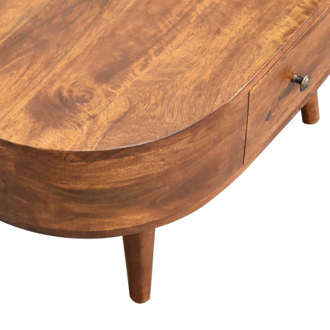 Mini Chestnut Rounded Coffee Table - Image 6