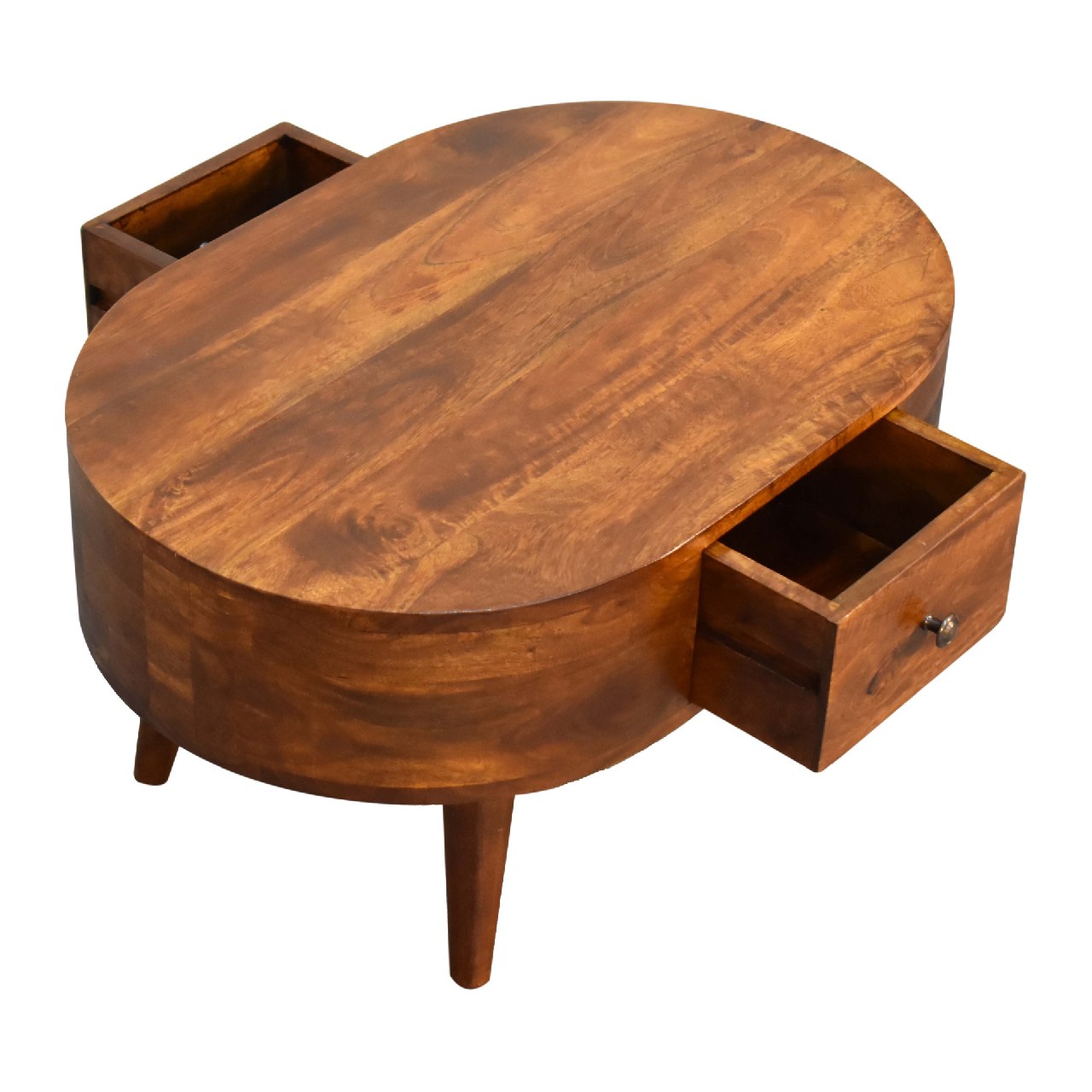 Mini Chestnut Rounded Coffee Table - Image 7