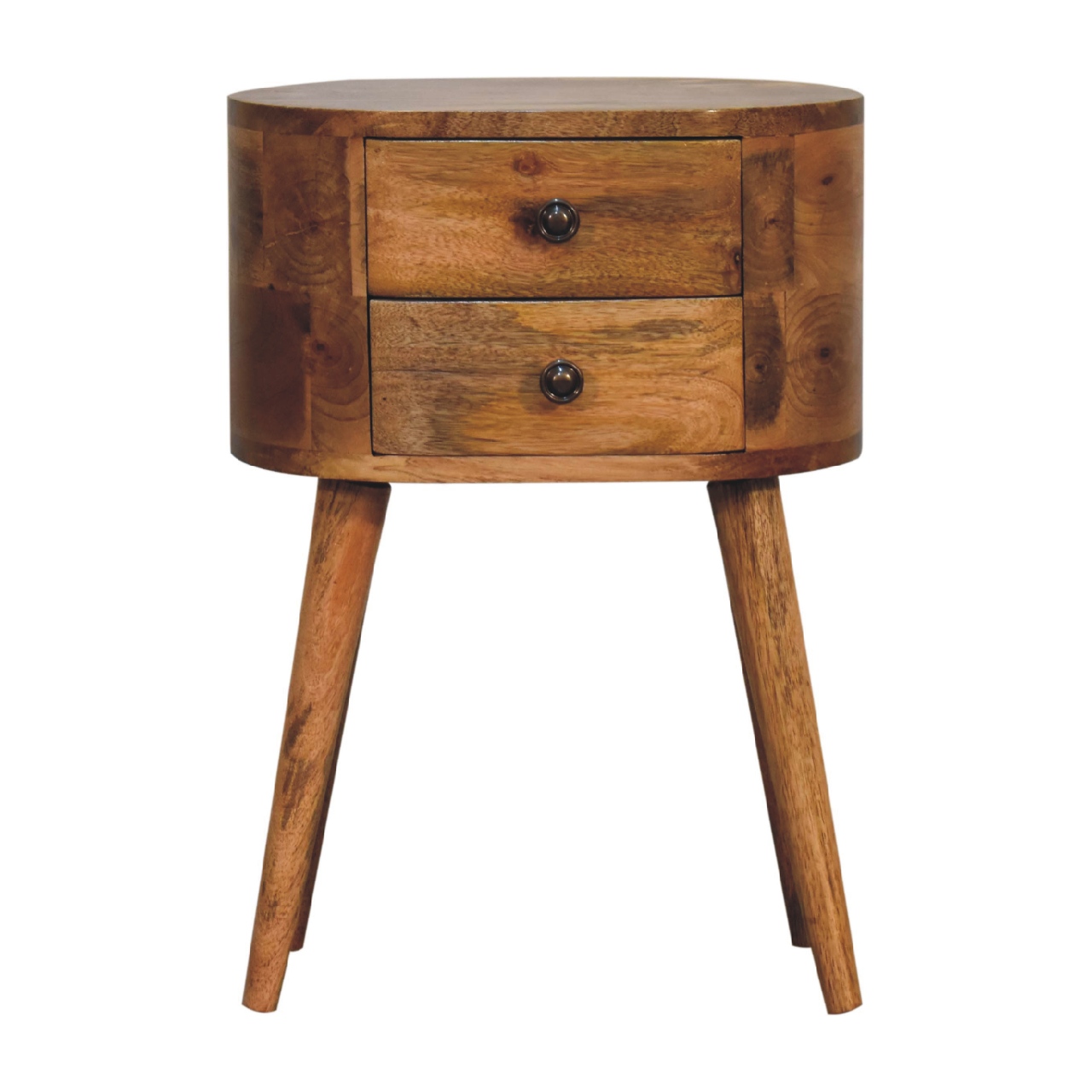 Canada Mini Oak-ish Rounded Nightstand Table Suppliers