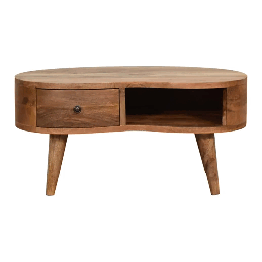 Mini Oak-ish Wave Coffee Table - Image 11