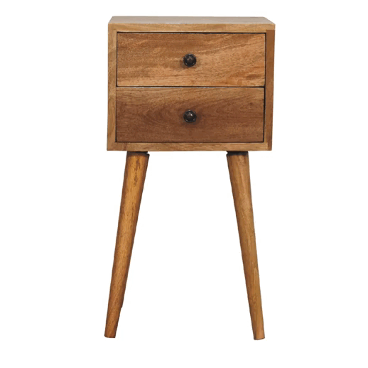Mini 2 Drawer Oak-ish Nightstand - Image 10