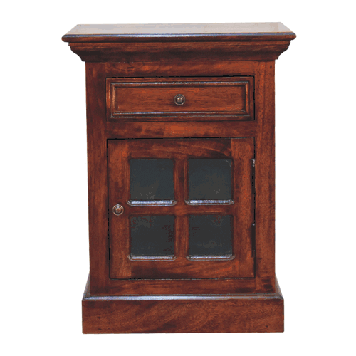 Cherry Nightstand with Glazed Door - Image 10