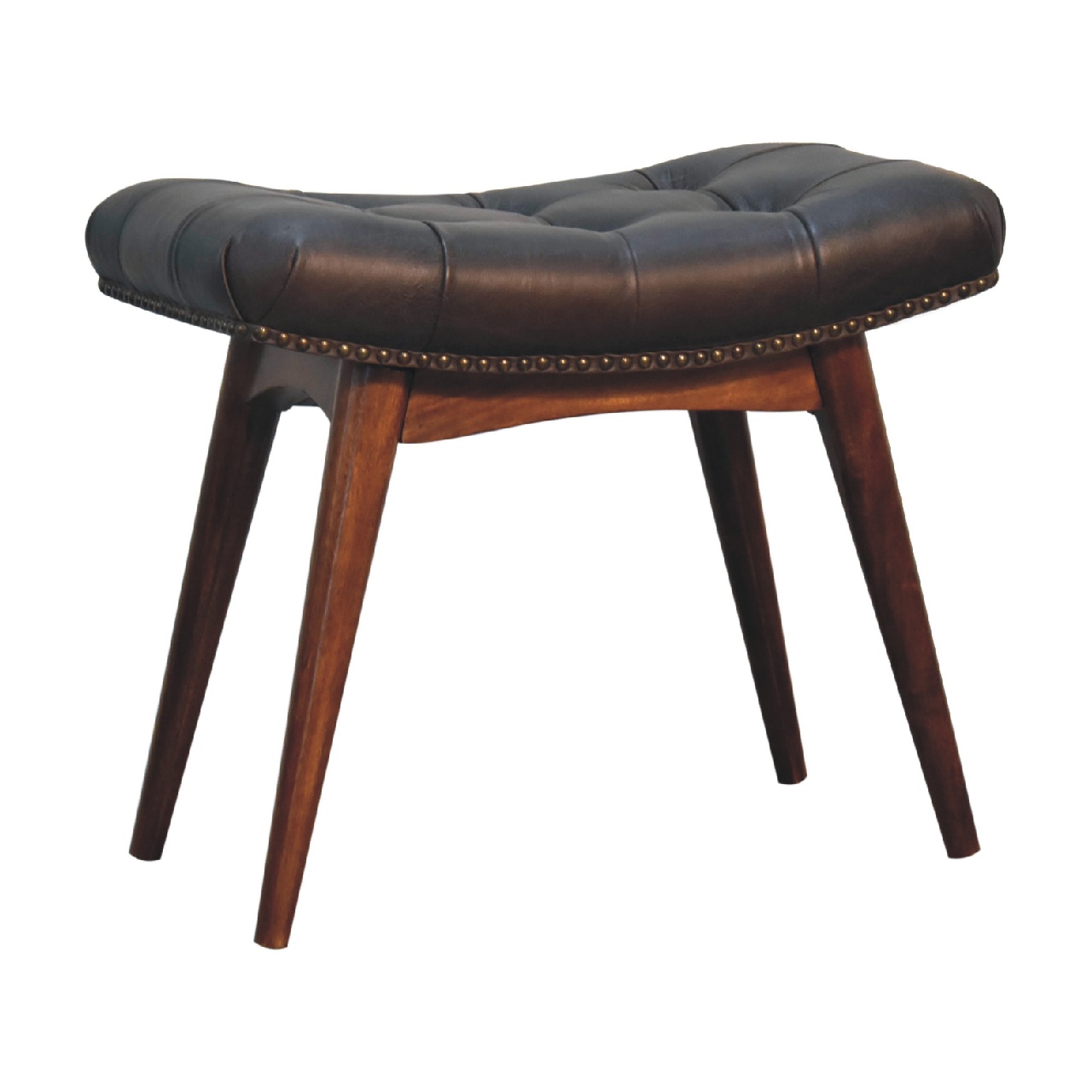 Harbour Black Footstool - Image 3
