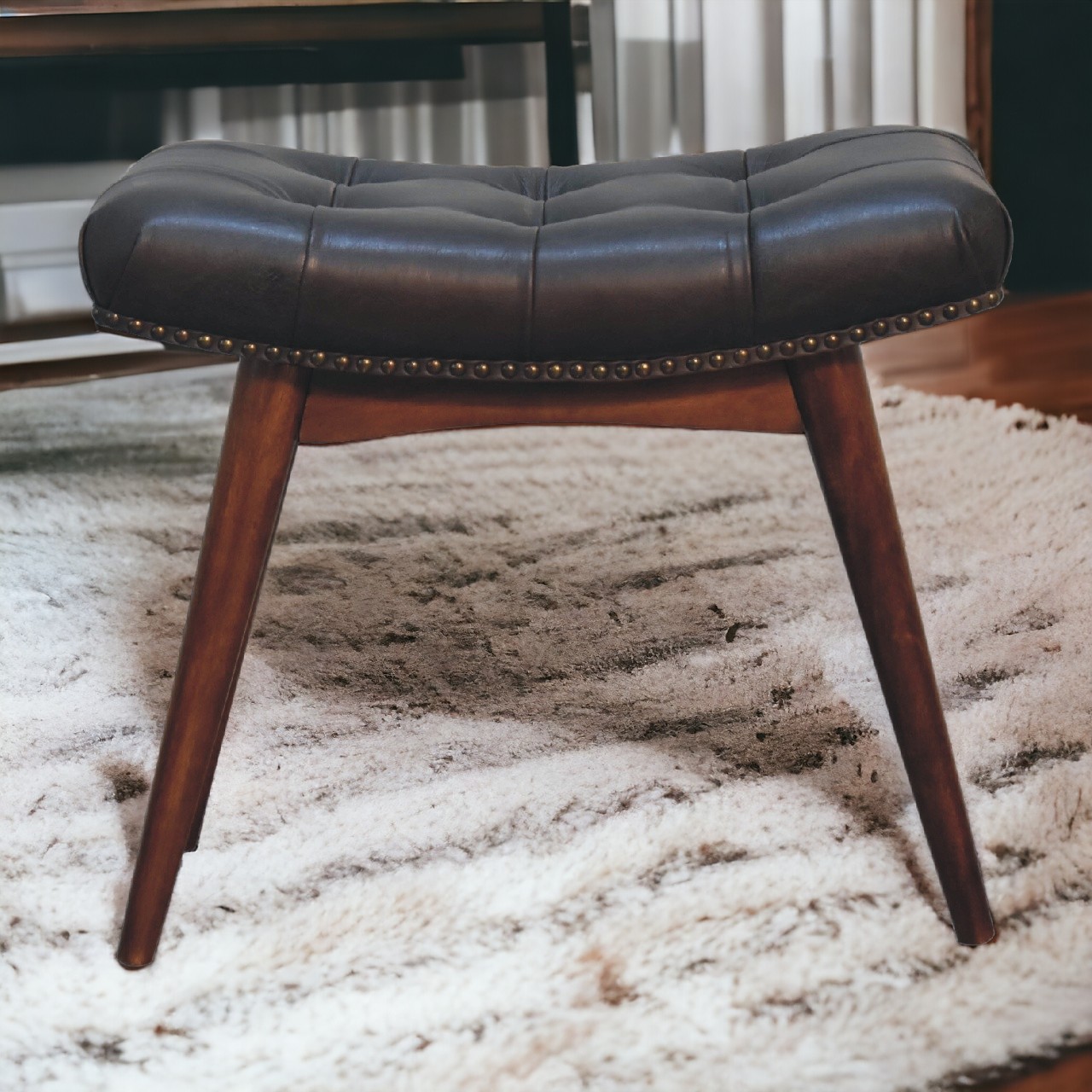 Harbour Black Footstool - Image 11