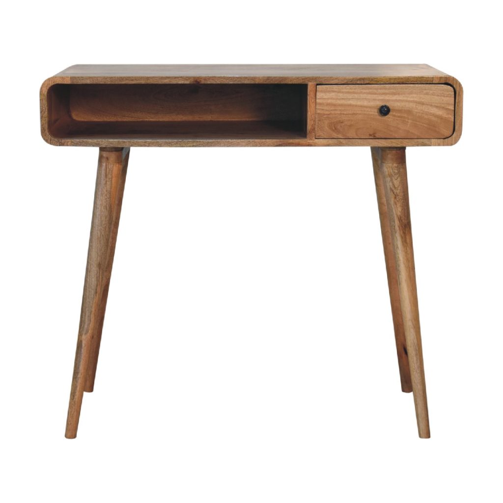 Canada Curved Oak-ish Writing Desk Suppliers