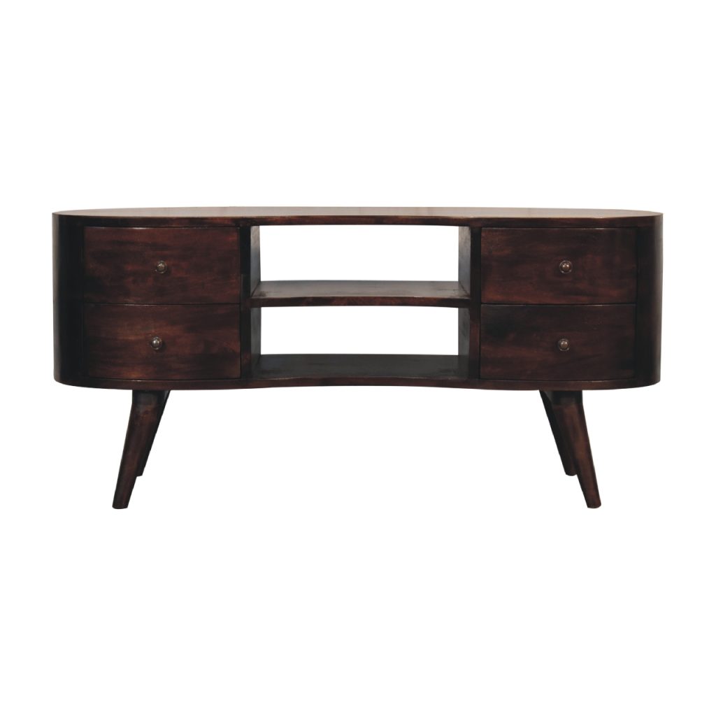 Canada Light Walnut Wave Entertainment Unit Suppliers