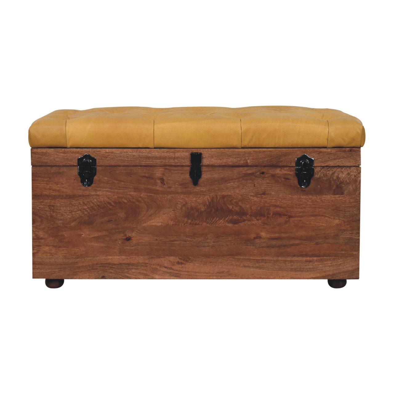 Buffalo Hide Honey Caramel Storage Trunk - Image 2