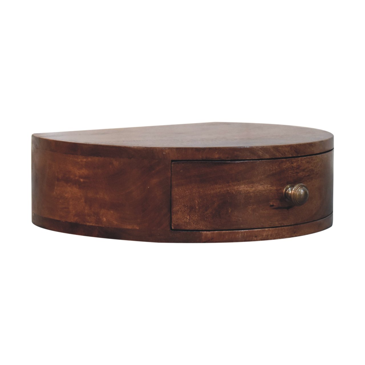 Honey Caramel Wall Mounted Rounded Bedside - Image 3