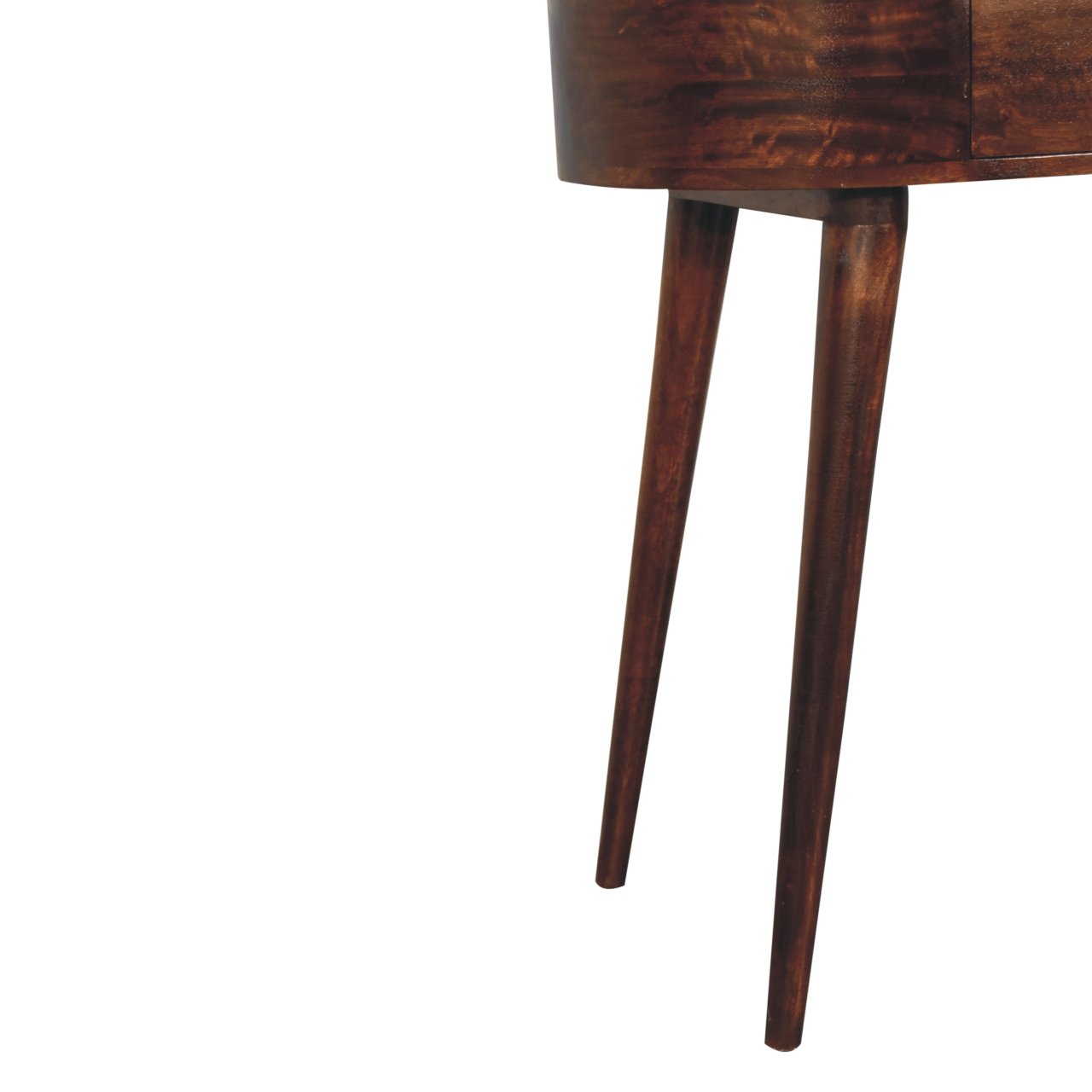 California Walnut Rounded Small Console Table - Image 7
