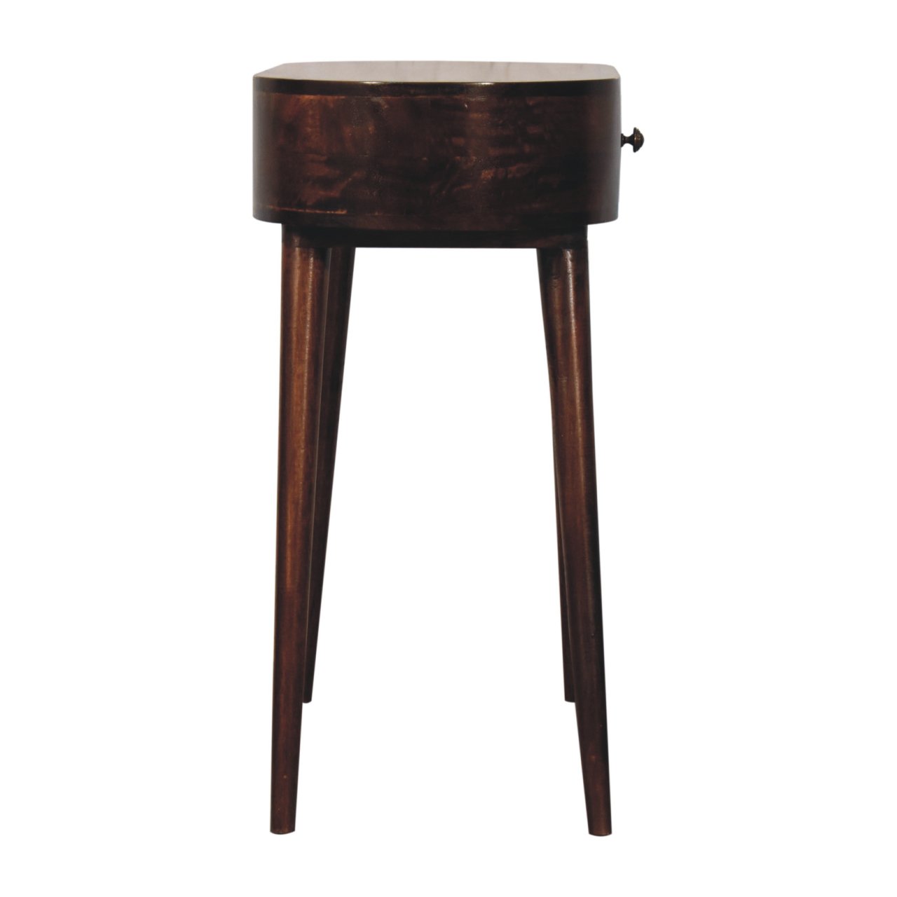 California Walnut Rounded Small Console Table - Image 8
