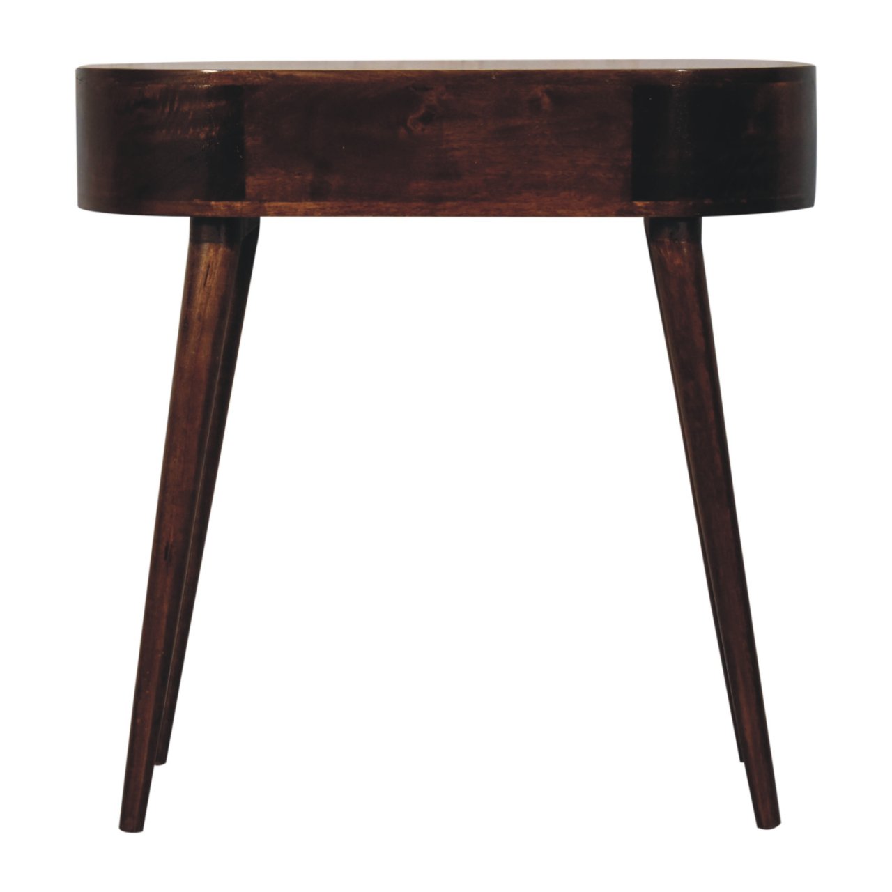 California Walnut Rounded Small Console Table - Image 9