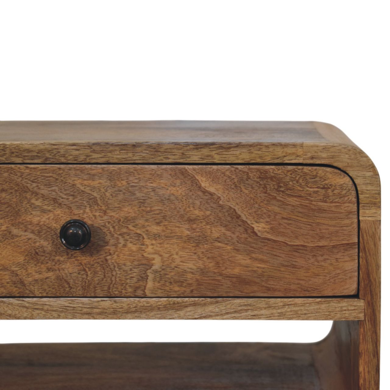 Avora Oak-ish Nightstand with Drawer and open slot - Image 4