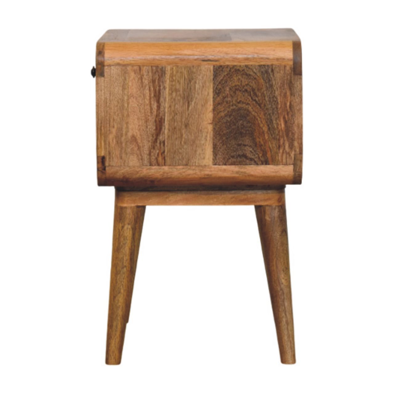 Avora Oak-ish Nightstand with Drawer and open slot - Image 8