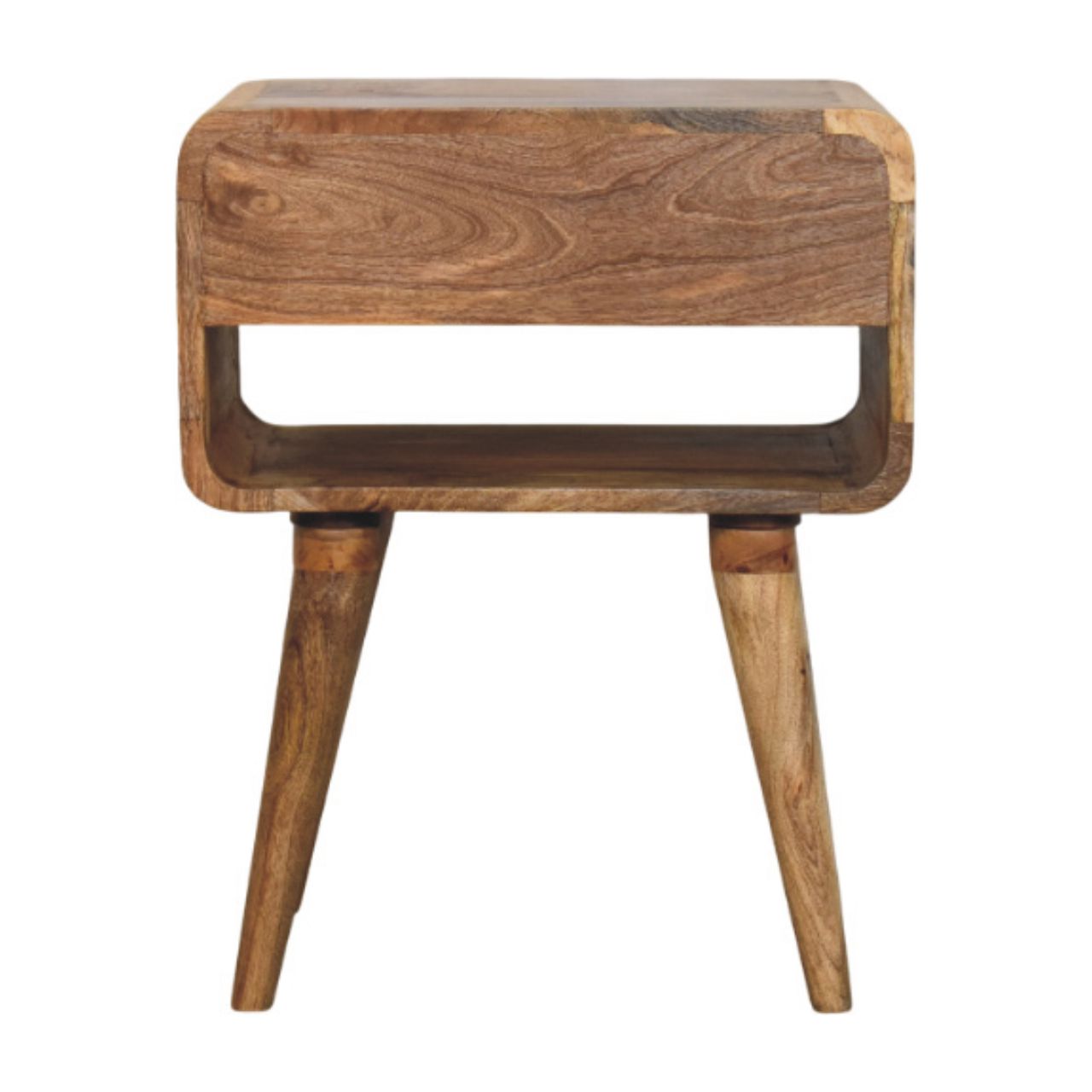 Avora Oak-ish Nightstand with Drawer and open slot - Image 9