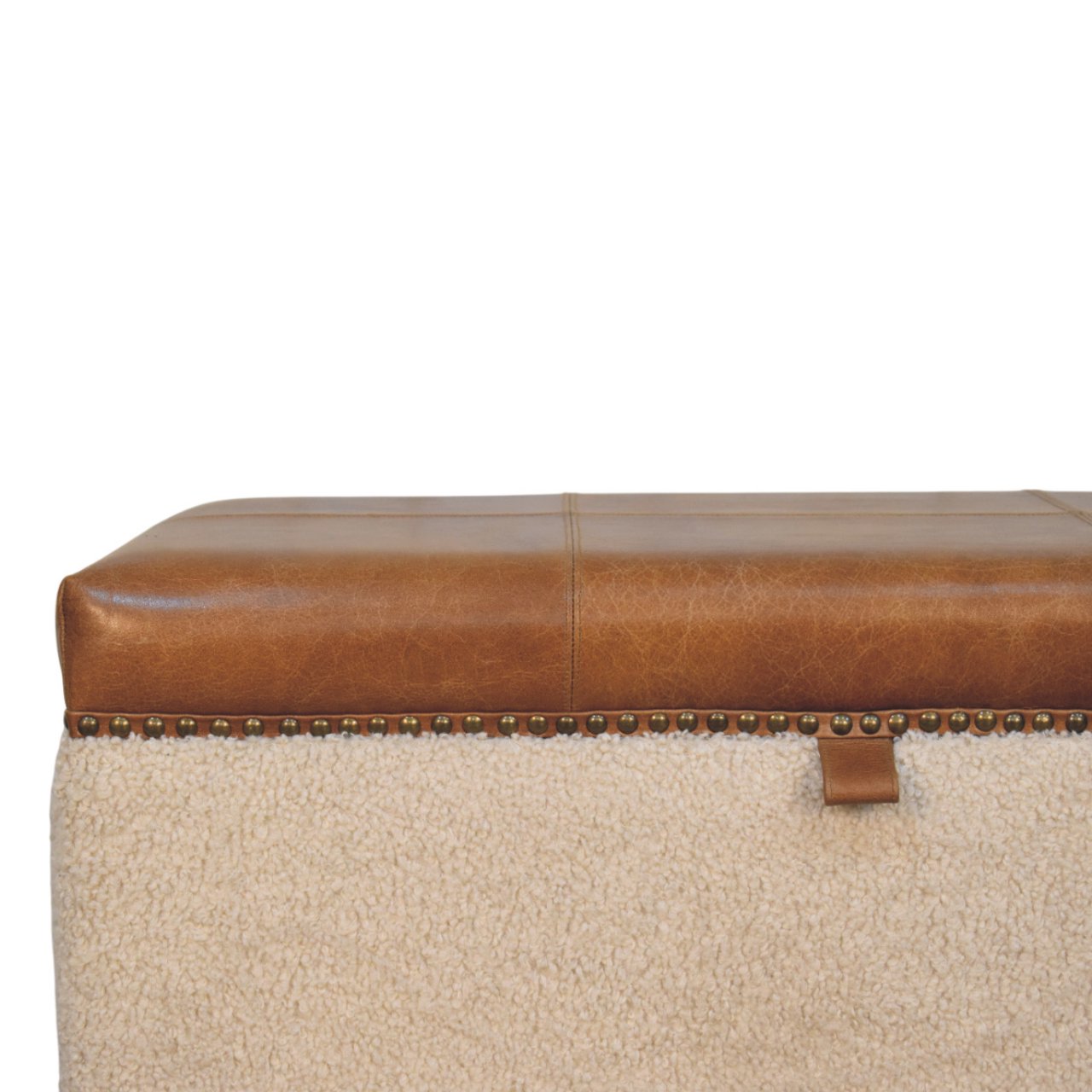 Boucle Lid- up Storage Ottoman - Image 4