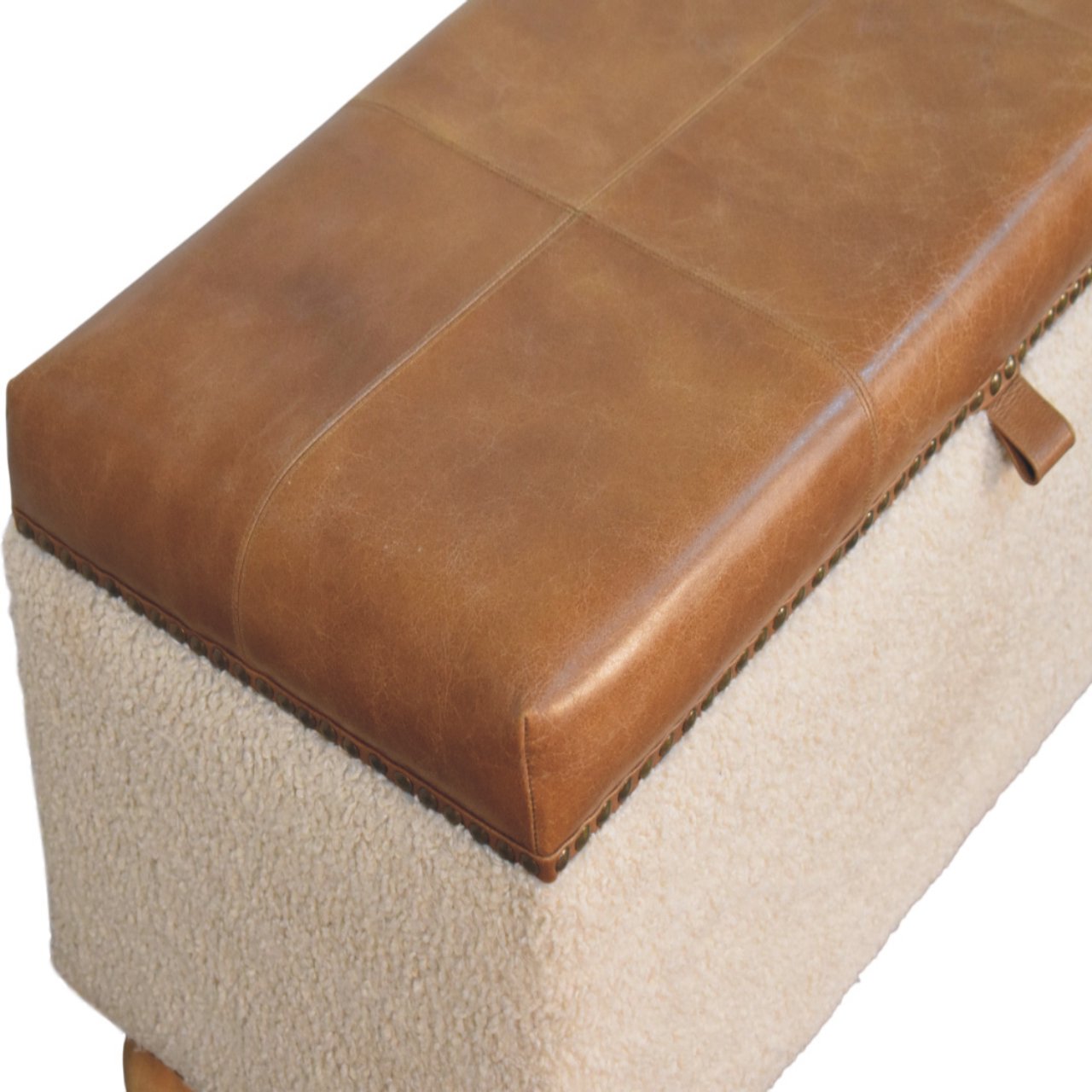 Boucle Lid- up Storage Ottoman - Image 5