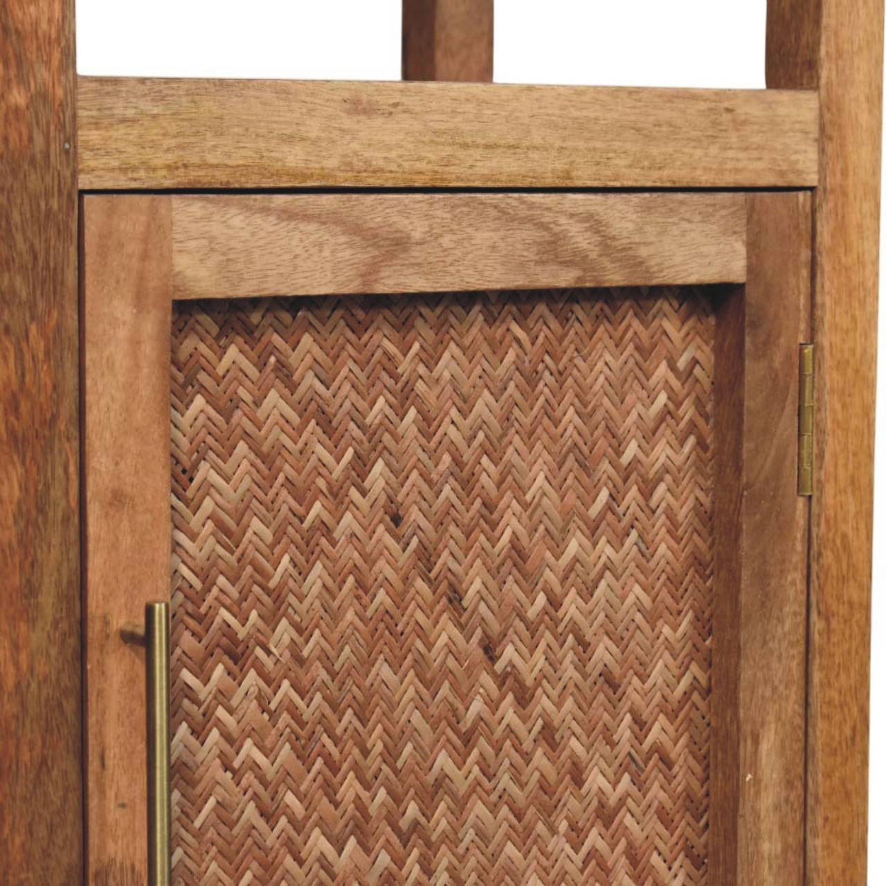 Solid Wood Open Shelf Unit with Cabinet - Image 5