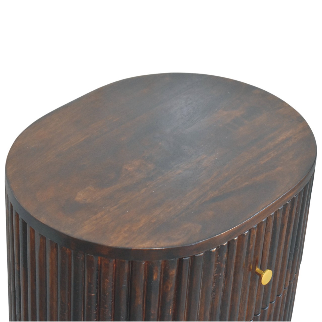Curved Fluted 3-Drawer Bedside - Image 5