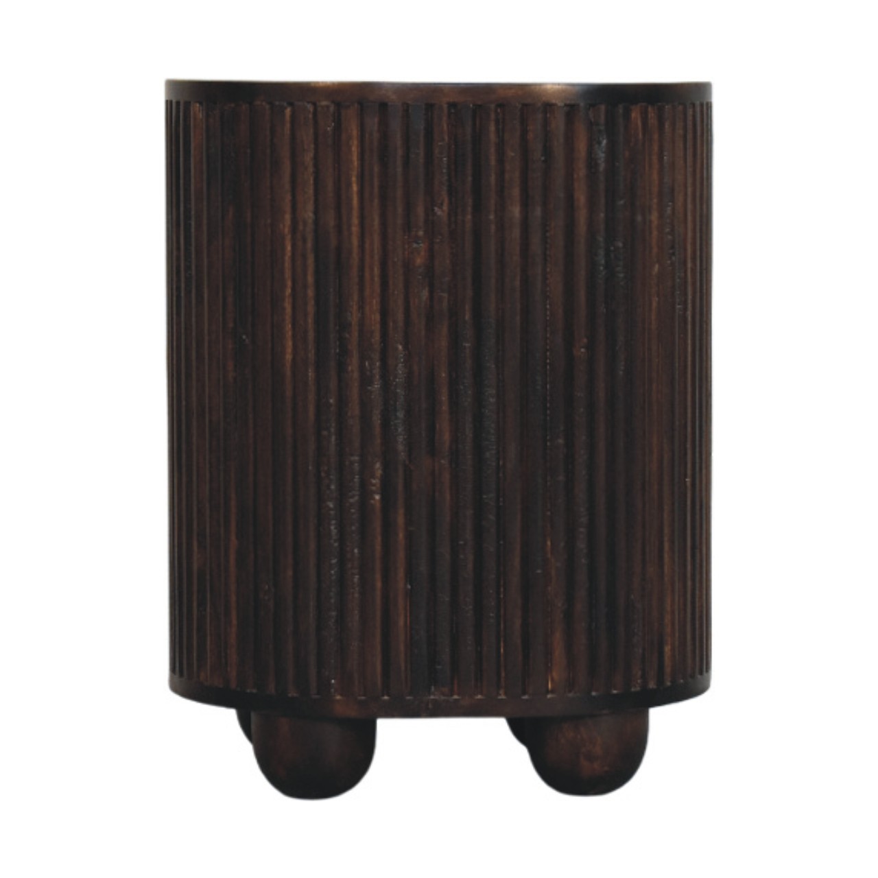 Curved Fluted 3-Drawer Bedside - Image 9