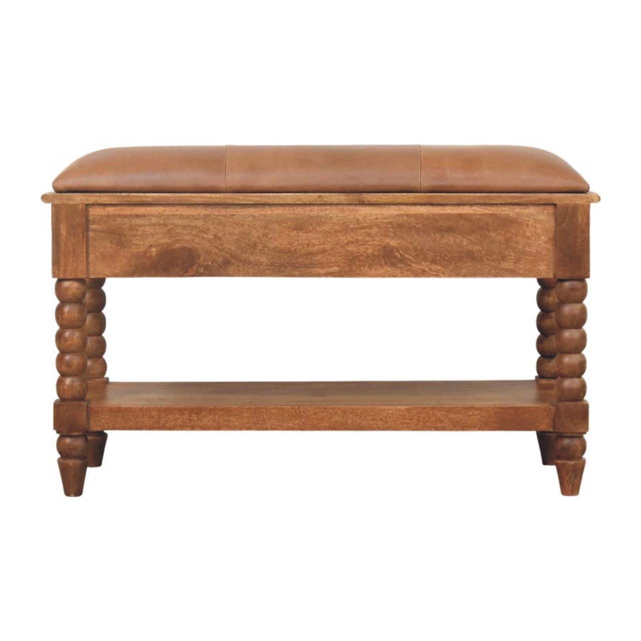 Leather Spindle Bench - Image 9