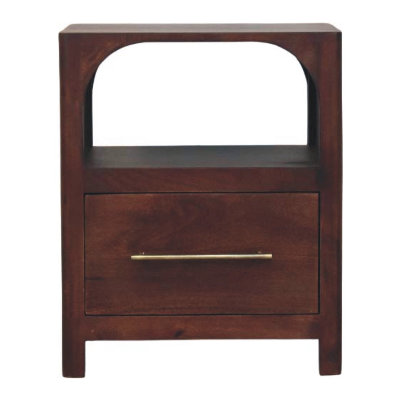 Arched Edge 1 Drawer Bedside