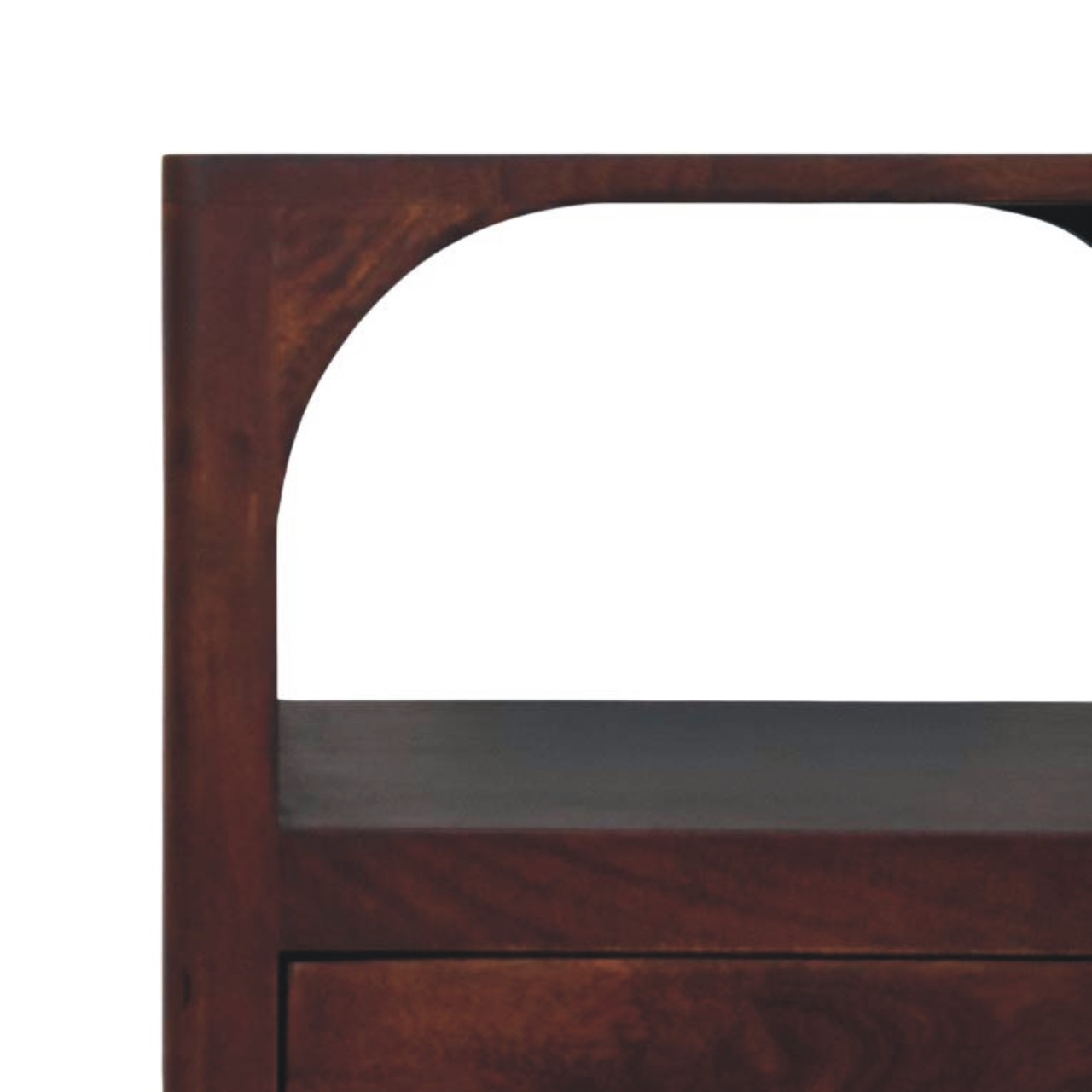 Arched Edge 1 Drawer Bedside - Image 4