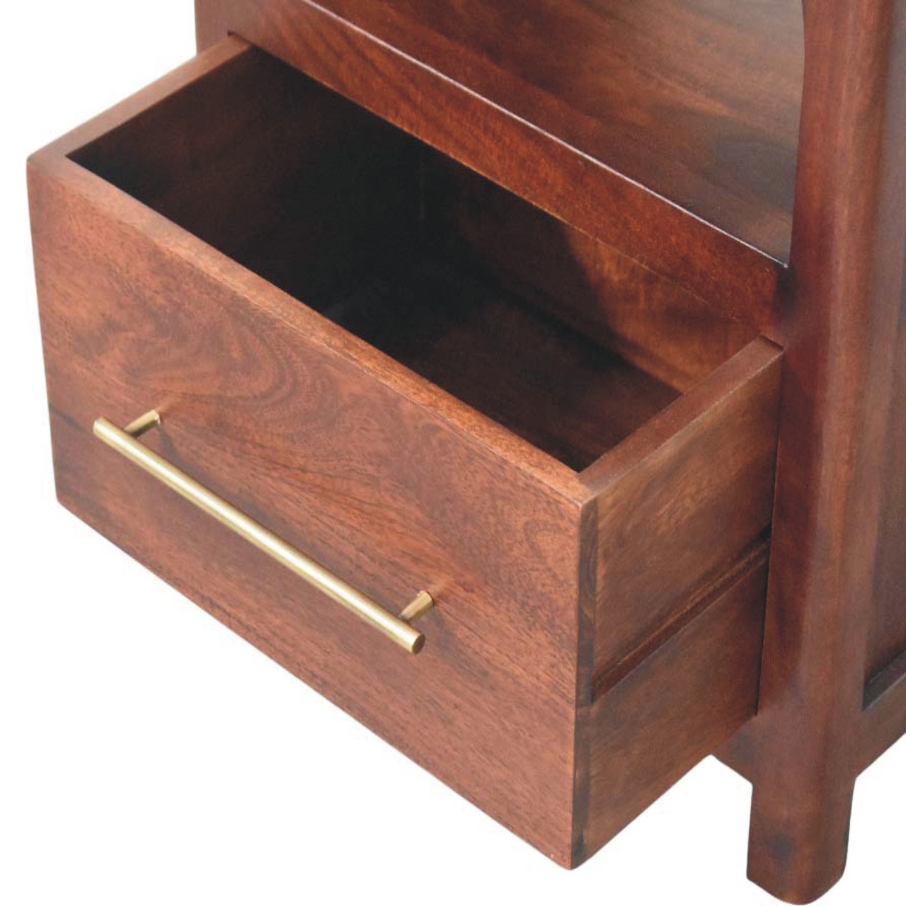 Arched Edge 1 Drawer Bedside - Image 6