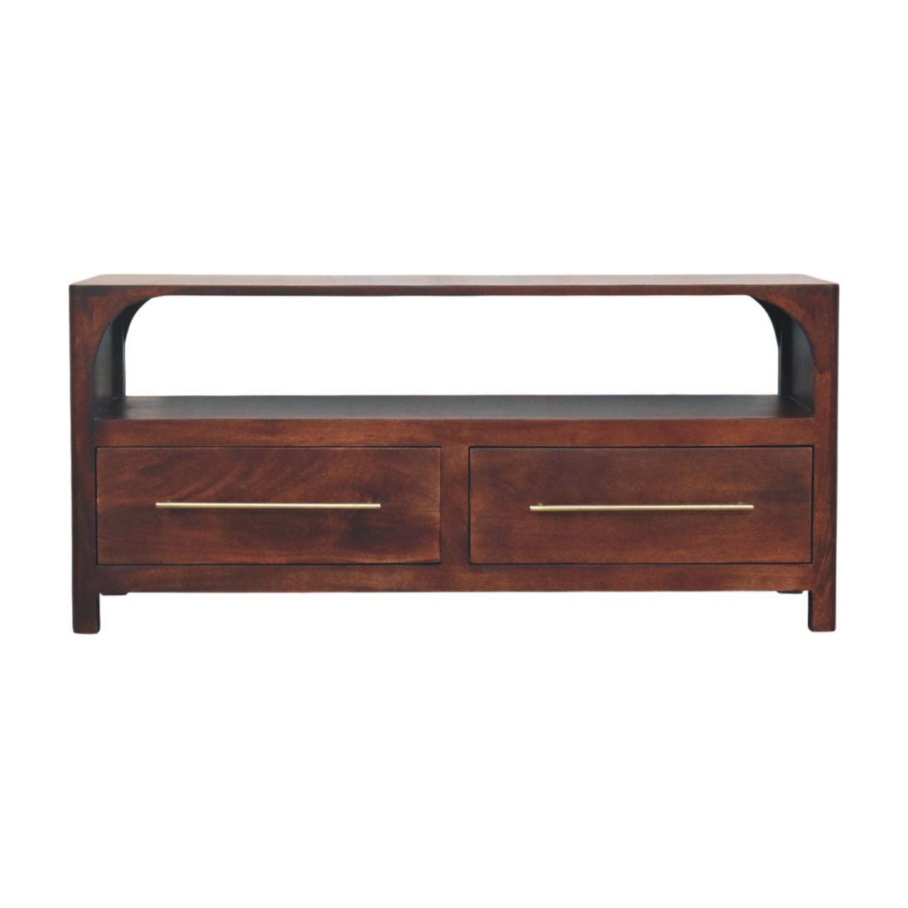 Arched Edge 2 Drawer Media Unit