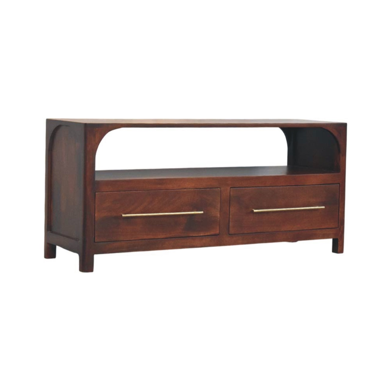 Arched Edge 2 Drawer Media Unit - Image 2