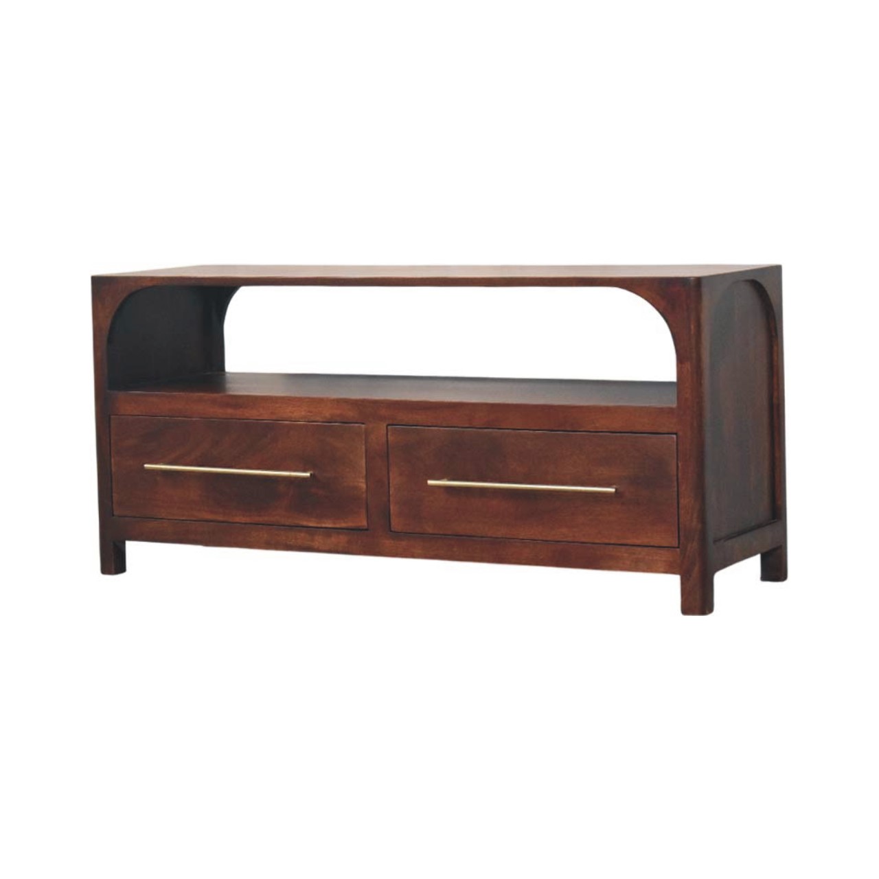 Arched Edge 2 Drawer Media Unit - Image 3