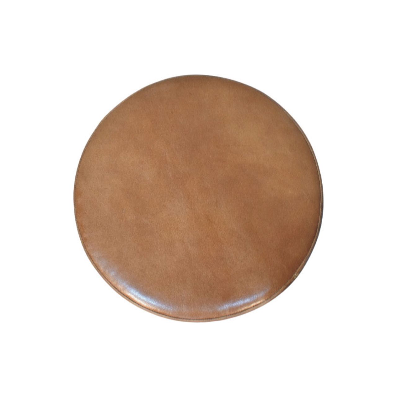 Ribbed Leather Accent Stool - Image 8