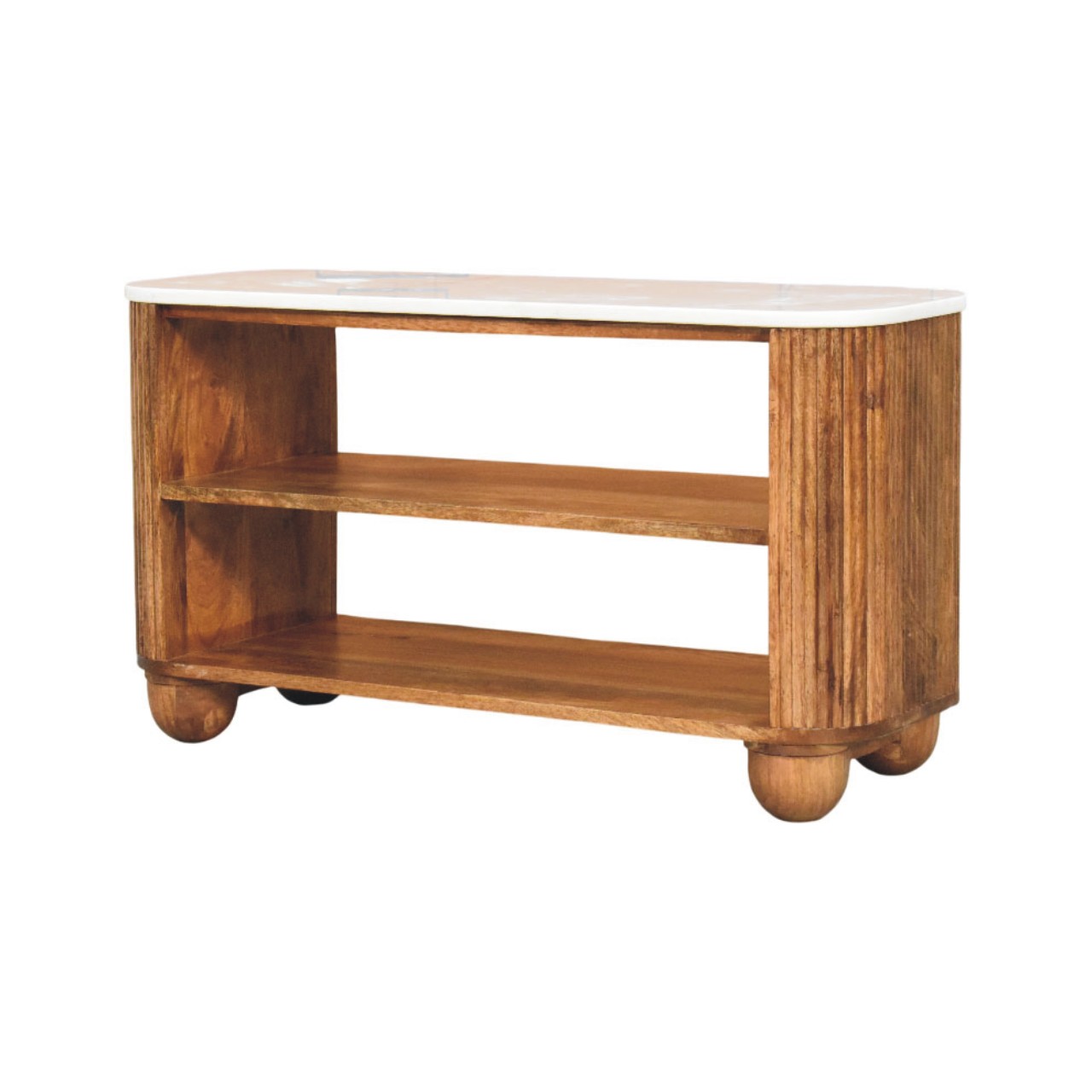 Beaumont Marble Shoe Bench - Image 3