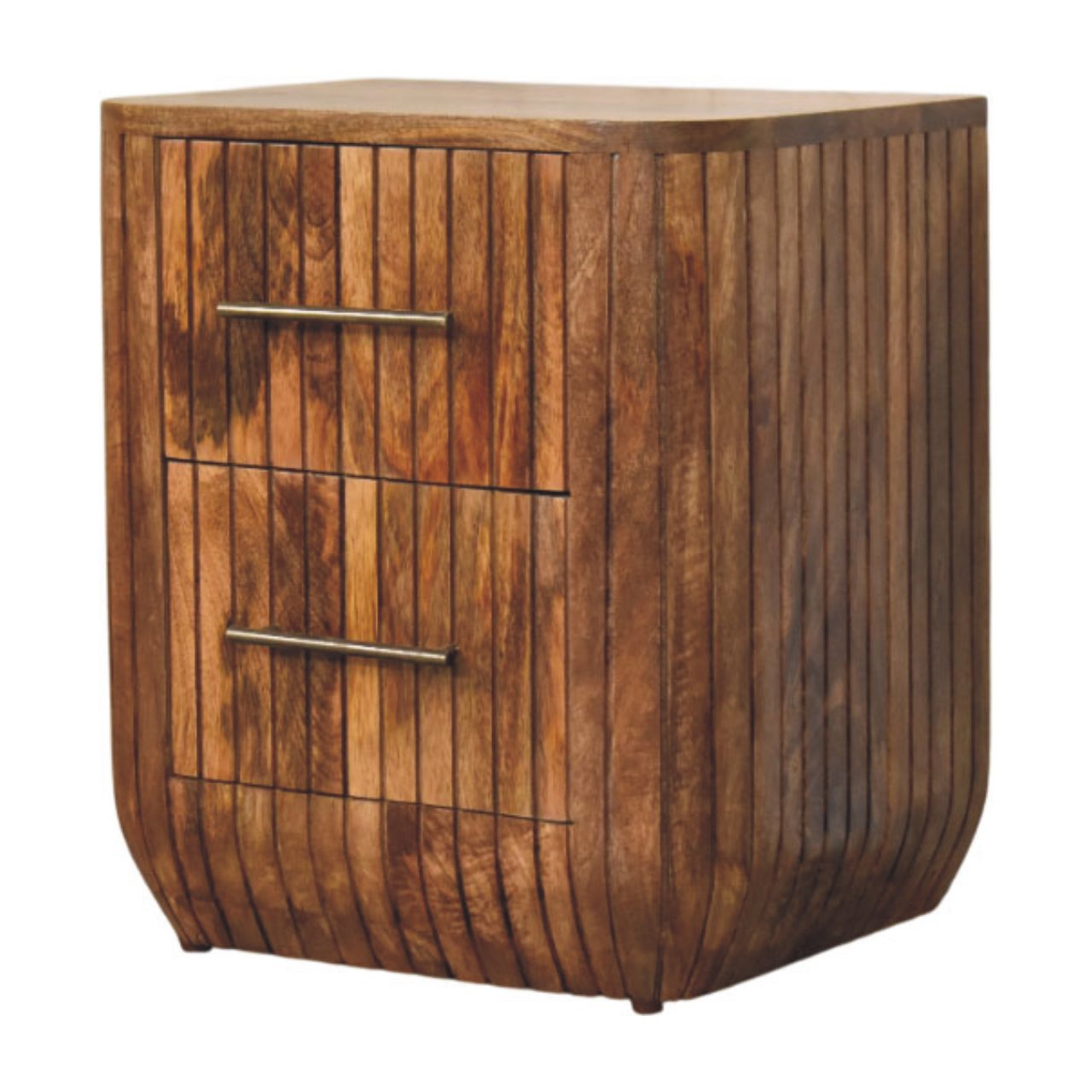 Fluted Bedside with Drawers - Image 3