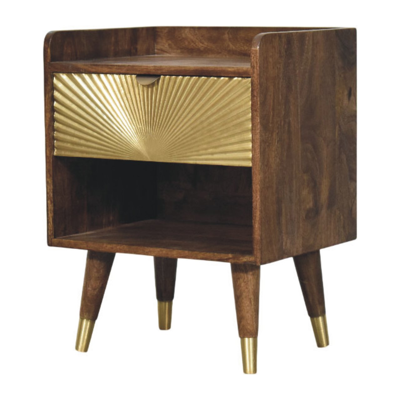 Sunburst Brass Inlay Bedside - Image 2